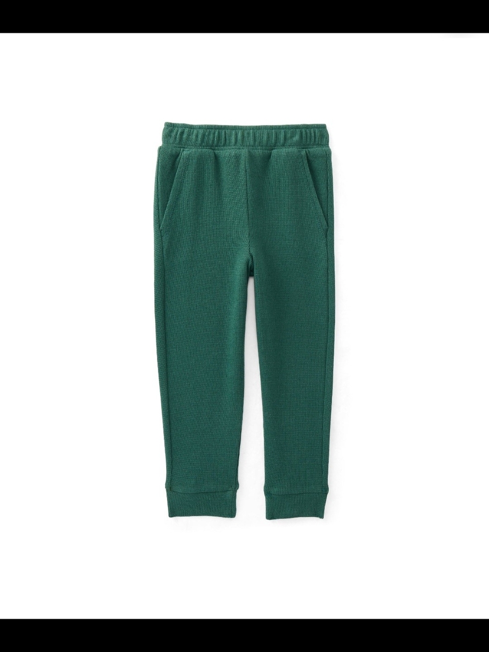 NWT Garanimals Toddler Boys Micro Thermal Jogger Pants Forest Green Waffle 4T